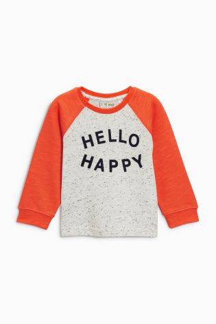 Orange Hello Happy T-Shirt (3mths-6yrs)